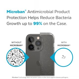 Speck Presidio Clear iPhone 14 Pro Max ütésálló hátlap tok - átlátszó csillámos