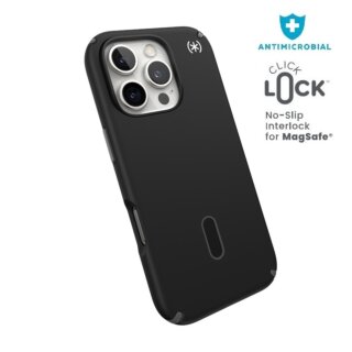 Speck Presidio2 Pro ClickLock & MagSafe iPhone 16 Pro ütésálló kemény hátlap tok - fekete