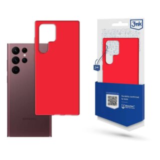 3mk Matt Case Samsung Galaxy S23 Ultra szilikon hátlap tok - piros
