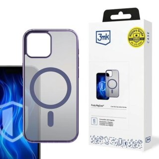 3mk Frosty MagCase MagSafe iPhone 15 Plus ütésálló kemény hátlap tok - lila/átlátszó