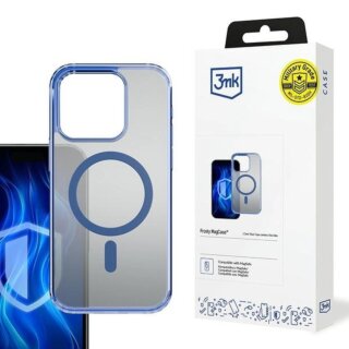 3mk Frosty MagCase MagSafe iPhone 15 Pro Max ütésálló kemény hátlap tok - kék/átlátszó