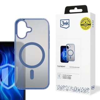 3mk Frosty MagCase MagSafe iPhone 16 Plus ütésálló kemény hátlap tok - kék/átlátszó