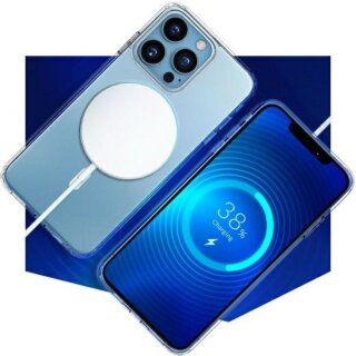 3mk MagCase iPhone 13 Pro ütésálló szilikon hátlap tok - átlátszó