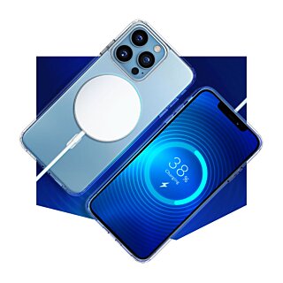 3mk MagCase iPhone 14 ütésálló szilikon hátlap tok - átlátszó