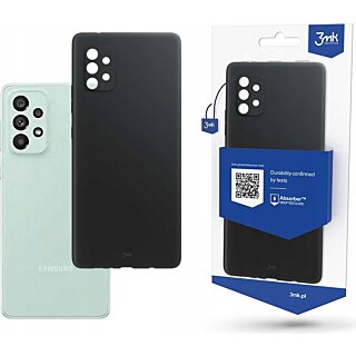 3mk Matt Samsung Galaxy A73 5G ütésálló szilikon hátlap tok - fekete