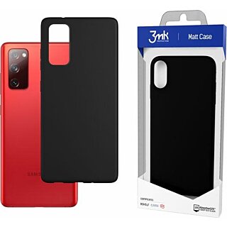 3mk Matt Samsung Galaxy S21 FE ütésálló szilikon hátlap tok - fekete