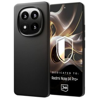 3mk Matt Xiaomi Redmi Note 14 Pro+ Plus szilikon hátlap tok - fekete