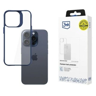 3mk Satin Armor Case+ iPhone 15 Pro ütésálló kemény hátlap tok - kék