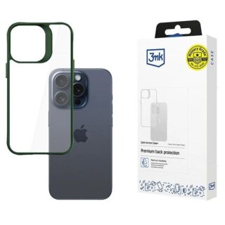 3mk Satin Armor Case+ iPhone 15 Pro ütésálló kemény hátlap tok - zöld