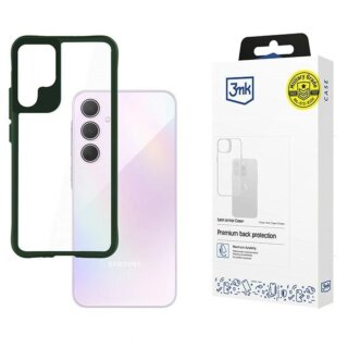 3mk SatinArmor Case+ Samsung Galaxy A35 5G ütésálló kemény hátlap tok - zöld/átlátszó