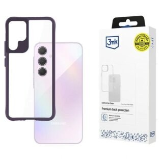3mk SatinArmor Case+ Samsung Galaxy A35 5G ütésálló kemény hátlap tok - lila/átlátszó