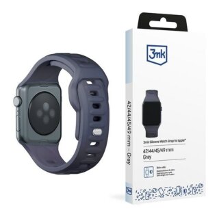 3mk Silicone Watch Apple Watch 46mm / 45mm / 44mm / Ultra 49mm szilikon szíj - szürke