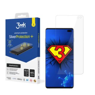 3mk Silver Protect+ Samsung Galaxy S10+ Plus antimikrobiális kijelzővédő fólia