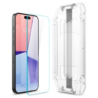 Spigen GLAS.tR EZ Fit iPhone 15 Pro Max kijelzővédő üvegfólia felhelyezőkerettel - 2db