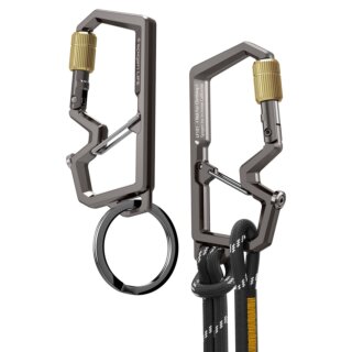 Spigen Karabíner kulcskarikával 2nd gen. 1db - gunmetal