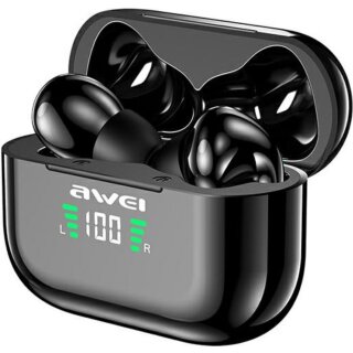 Awei T29P TWS Bluetooth vezeték nélküli fülhallgató + töltőtok - fekete