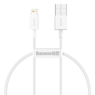 Baseus Superior Lightning - USB-A 2,4A kábel 0,25m - fehér