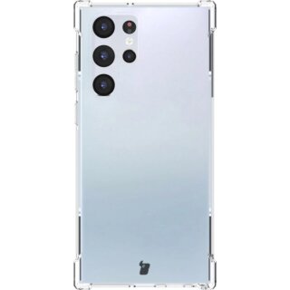 Bizon Clear Pack Samsung Galaxy S22 Ultra szilikon tok + 2db kijelzővédő fólia + lencsevédő fólia - átlátszó