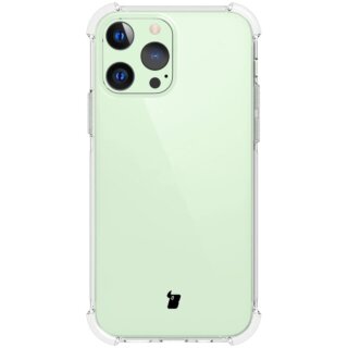 Bizon Clear Pack iPhone 13 Pro szilikon tok + 2db kijelzővédő üvegfólia + kamerasziget lencsevédő üvegfólia - átlátszó