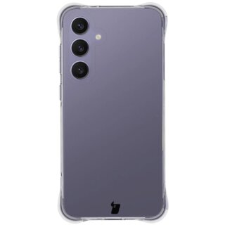 Bizon Clear Pack Samsung Galaxy S24 FE szilikon tok + 2db kijelzővédő üvegfólia + lencsevédő fólia - átlátszó