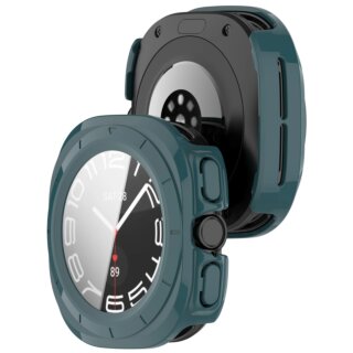 Bizon Case + Glass Watch Samsung Galaxy Watch Ultra 47mm kemény tok kijelzővédő üveggel - zöld