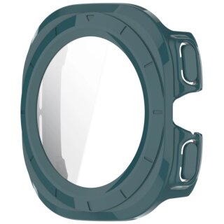 Bizon Case + Glass Watch Samsung Galaxy Watch Ultra 47mm kemény tok kijelzővédő üveggel - zöld