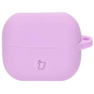 Bizon Headphone Silicone Samsung Galaxy Buds 3 / 3 Pro szilikon tok + karabíner - lila