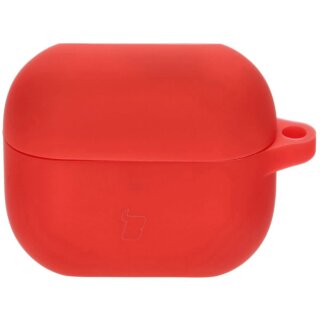 Bizon Headphone Silicone Samsung Galaxy Buds 3 / 3 Pro szilikon tok + karabíner - piros