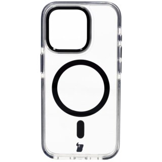 Bizon Case Marco MagSafe iPhone 15 Pro kemény hátlap tok - átlátszó/fekete