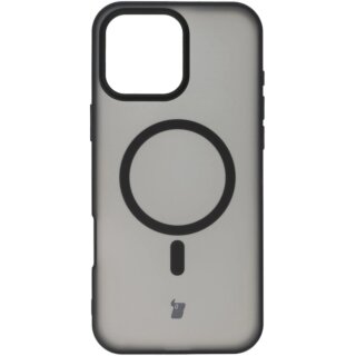 Bizon Case MatteO MagSafe iPhone 16 Pro Max kemény hátlap tok - átlátszó/fekete