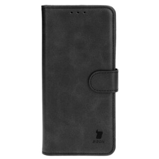 Bizon Case Pocket OnePlus 12 kinyitható bőr tok - fekete