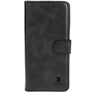 Bizon Case Pocket OnePlus 12R kinyitható bőr tok - fekete