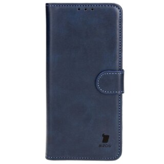Bizon Case Pocket Oppo A58 4G kinyitható bőr tok - kék
