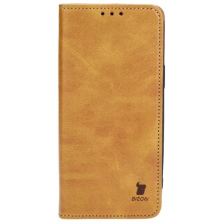 Bizon Case Pocket iPhone 14 Plus kinyitható bőr tok - barna