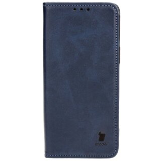 Bizon Case Pocket iPhone 14 Plus kinyitható bőr tok - kék