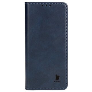 Bizon Case Pocket Oppo A38 4G kinyitható bőr tok - kék