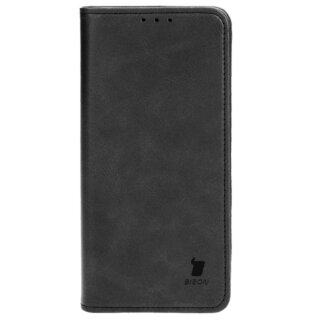 Bizon Case Pocket Oppo A58 4G kinyitható bőr tok - fekete