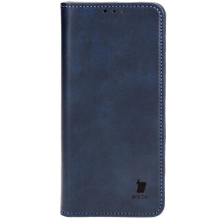 Bizon Case Pocket Oppo A58 4G kinyitható bőr tok - kék