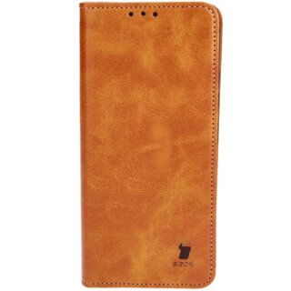 Bizon Case Pocket Samsung Galaxy Xcover7 kinyitható bőr tok - barna