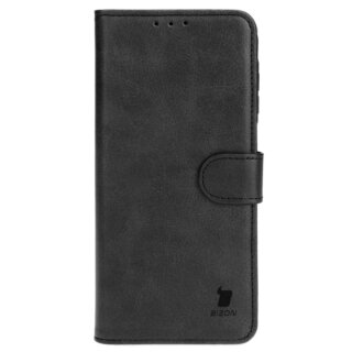 Bizon Case Pocket Samsung Galaxy A15 5G/4G kinyitható bőr tok - fekete