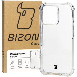 Bizon Case Salpa iPhone 16 Pro ütésálló szilikon tok - matt átlátszó