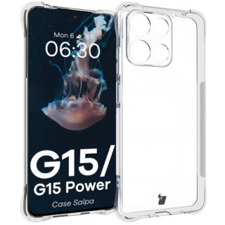 Bizon Case Salpa Motorola Moto G15 / G15 Power ütésálló szilikon tok - matt átlátszó