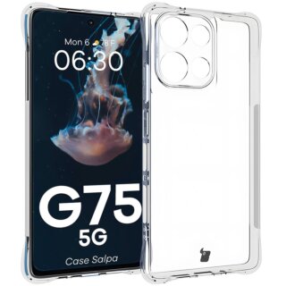Bizon Case Salpa Motorola Moto G75 5G ütésálló szilikon tok - matt átlátszó