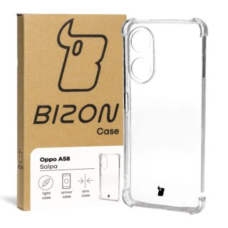 Bizon Case Salpa Oppo A58 4G ütésálló szilikon tok - matt átlátszó