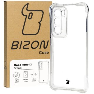 Bizon Case Salpa Oppo Reno 12 ütésálló szilikon tok - matt átlátszó