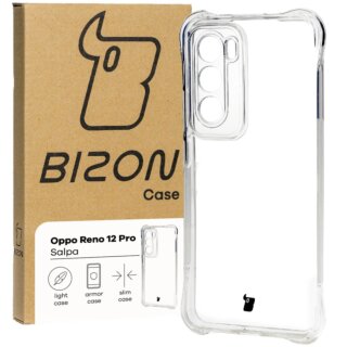 Bizon Case Salpa Oppo Reno 12 Pro ütésálló szilikon tok - matt átlátszó