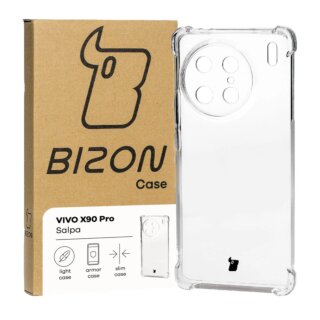 Bizon Case Salpa Vivo X90 Pro ütésálló szilikon tok - matt átlátszó