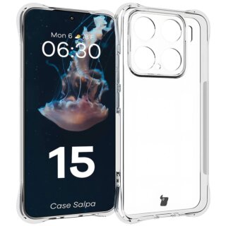 Bizon Case Salpa Xiaomi 15 ütésálló szilikon tok - matt átlátszó