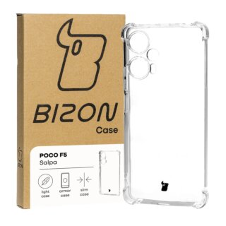 Bizon Case Salpa Xiaomi Poco F5 ütésálló szilikon tok - matt átlátszó