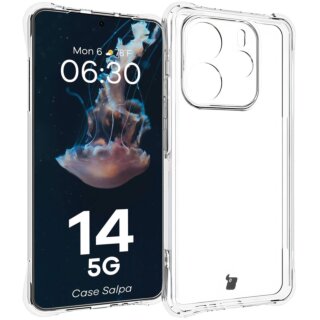 Bizon Case Salpa Xiaomi Redmi Note 14 5G ütésálló szilikon tok - matt átlátszó